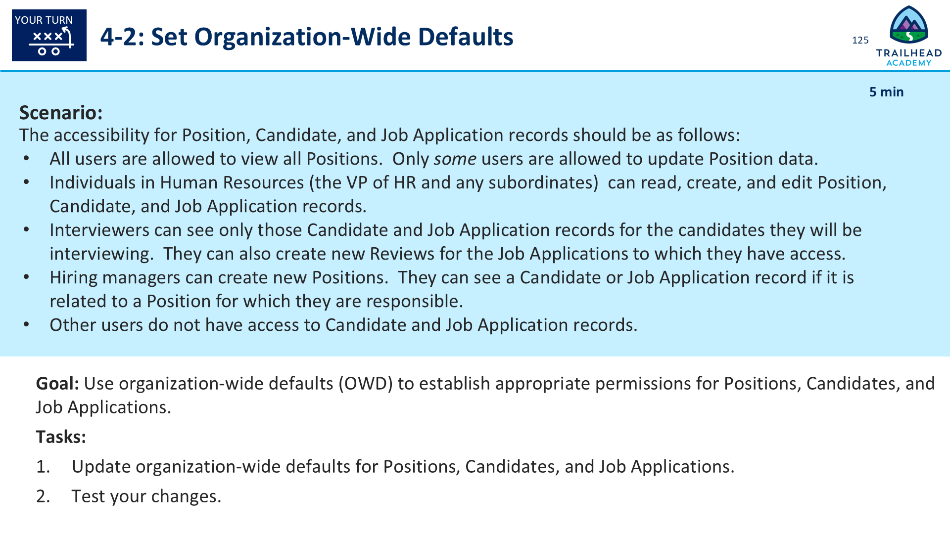 4-2: Set Organization-Wide Defaults