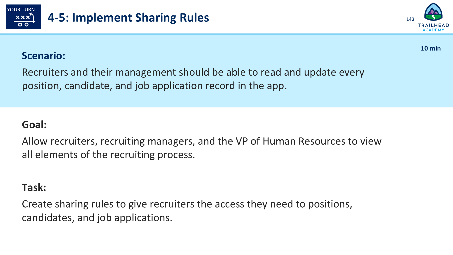4-5: Implement Sharing Rules