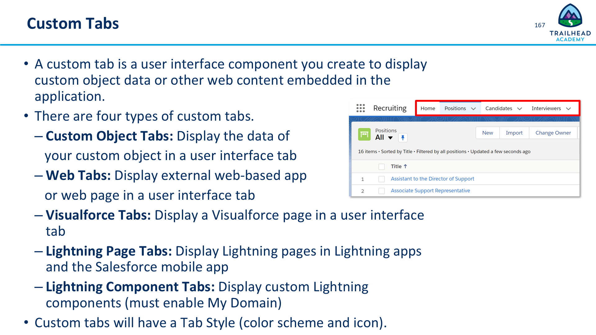 Custom Tabs