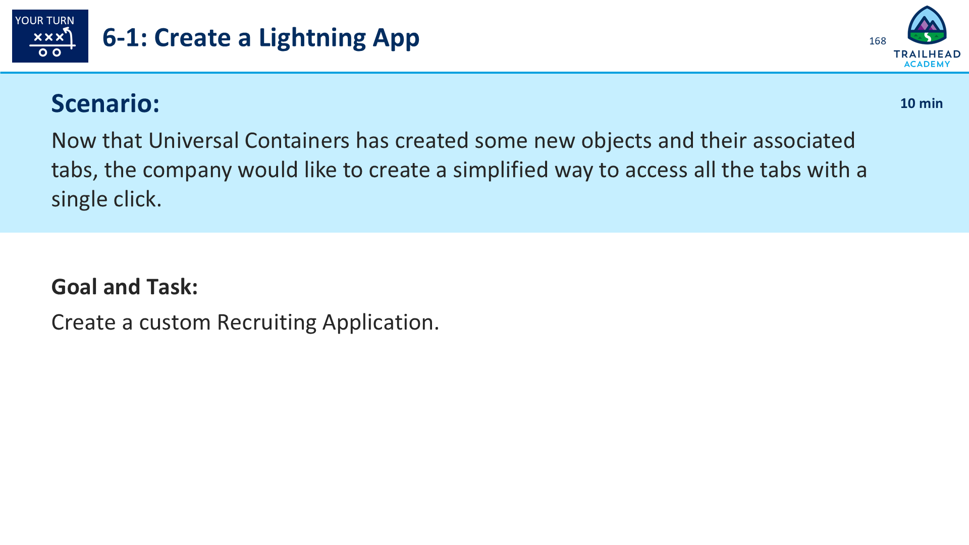6-1: Create a Lightning App