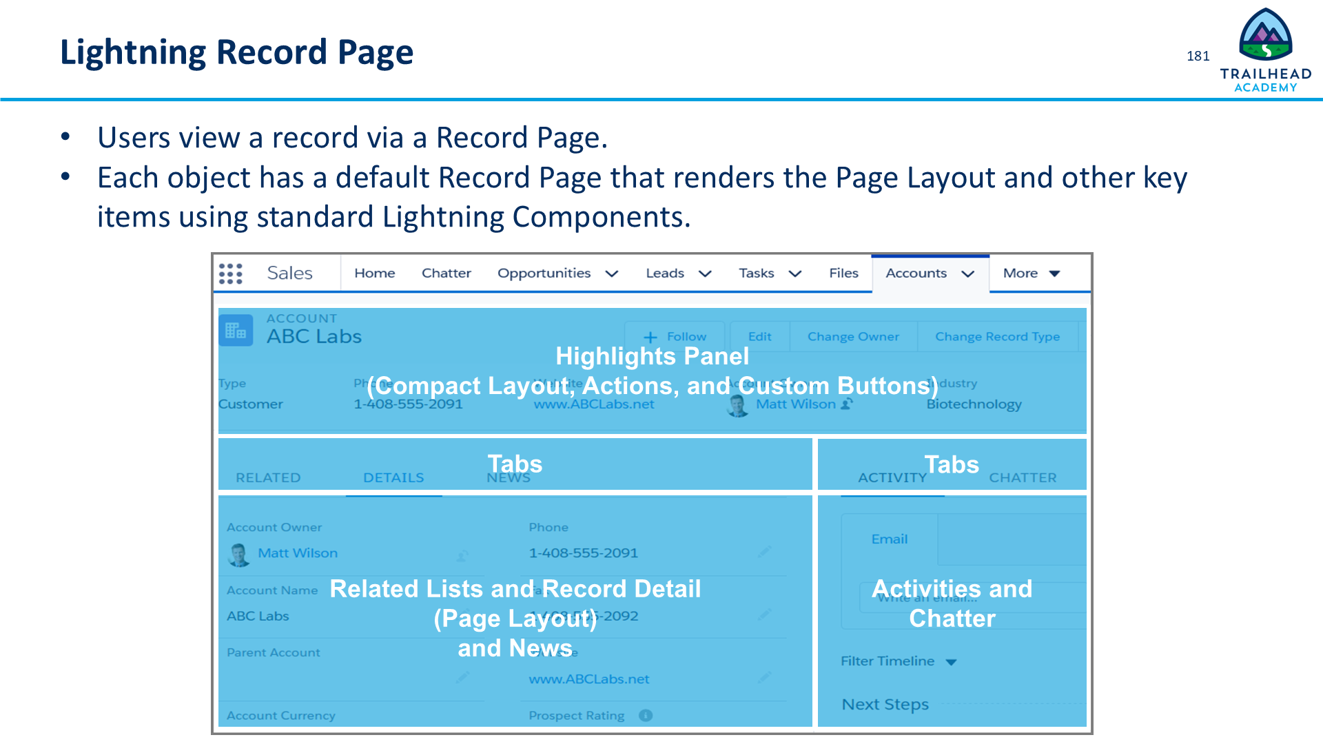 Lightning Record Page