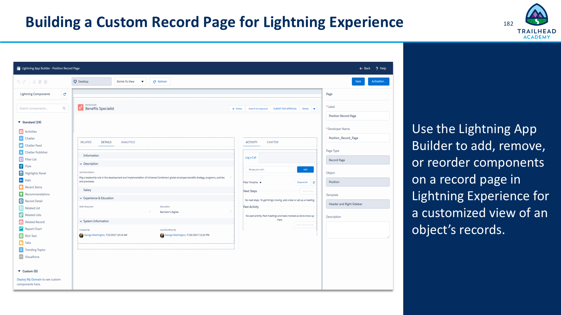 Building a Custom Record Page for Lightning Experience