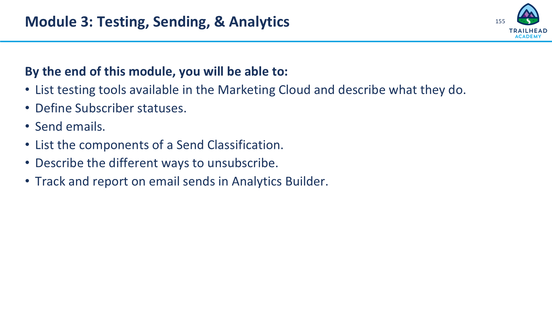Module 3: Testing, Sending, & Analytics