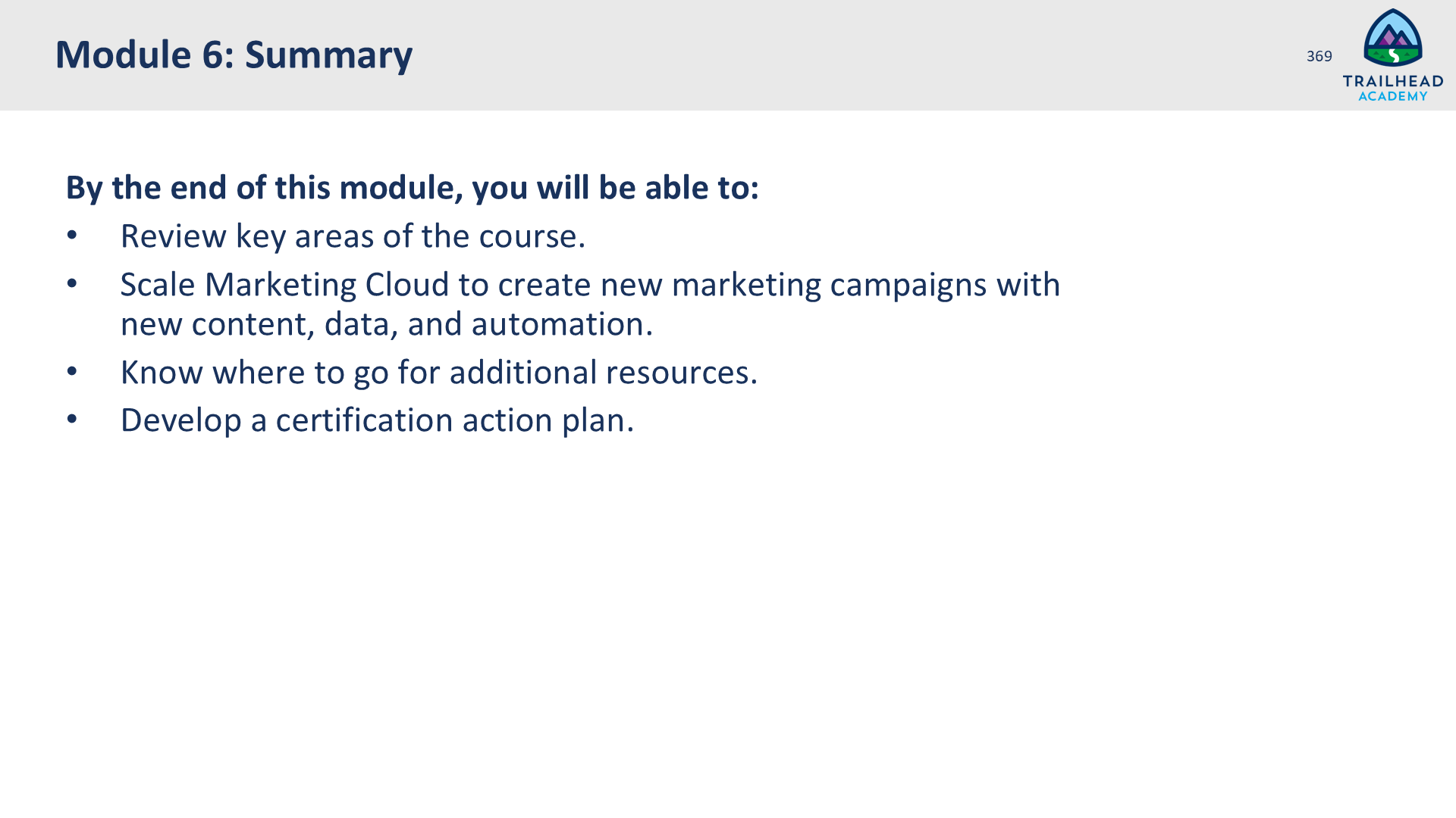Module 6: Summary