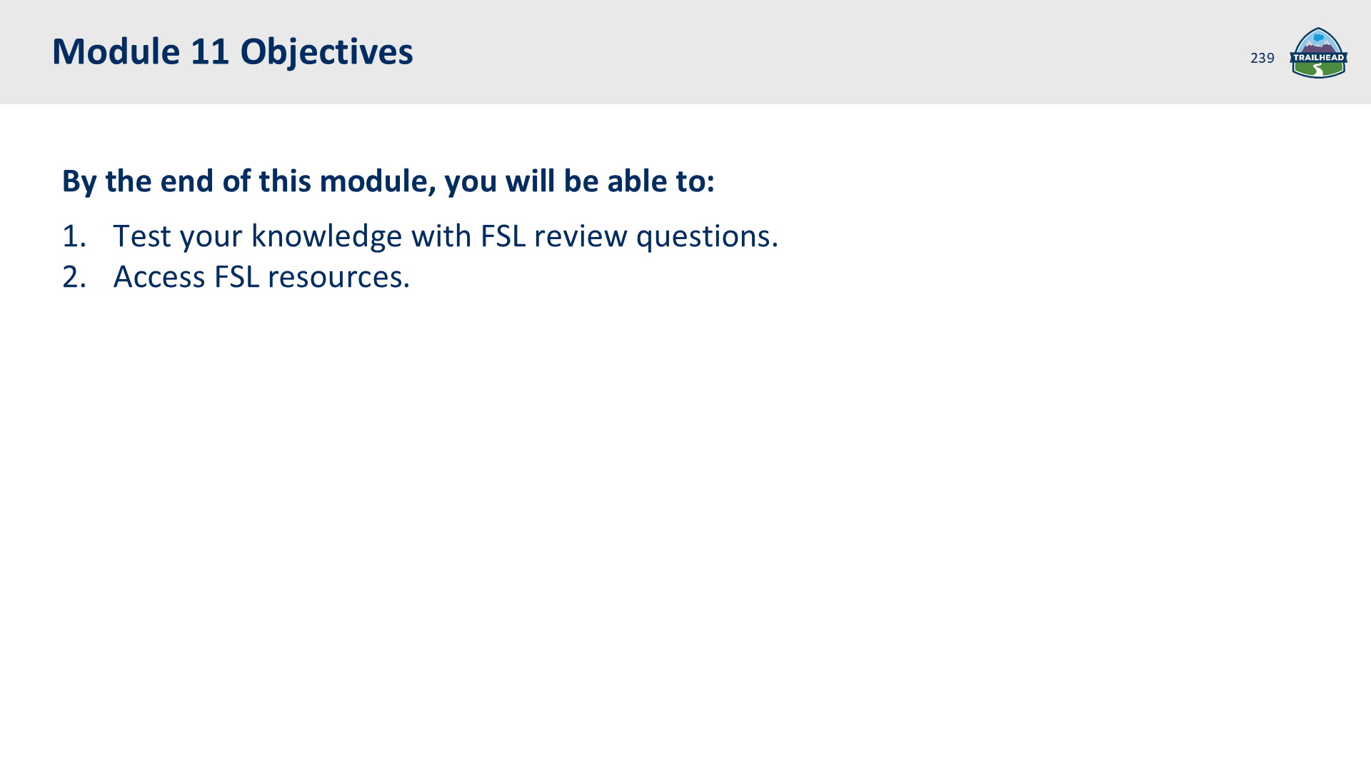 Module 11 Objectives