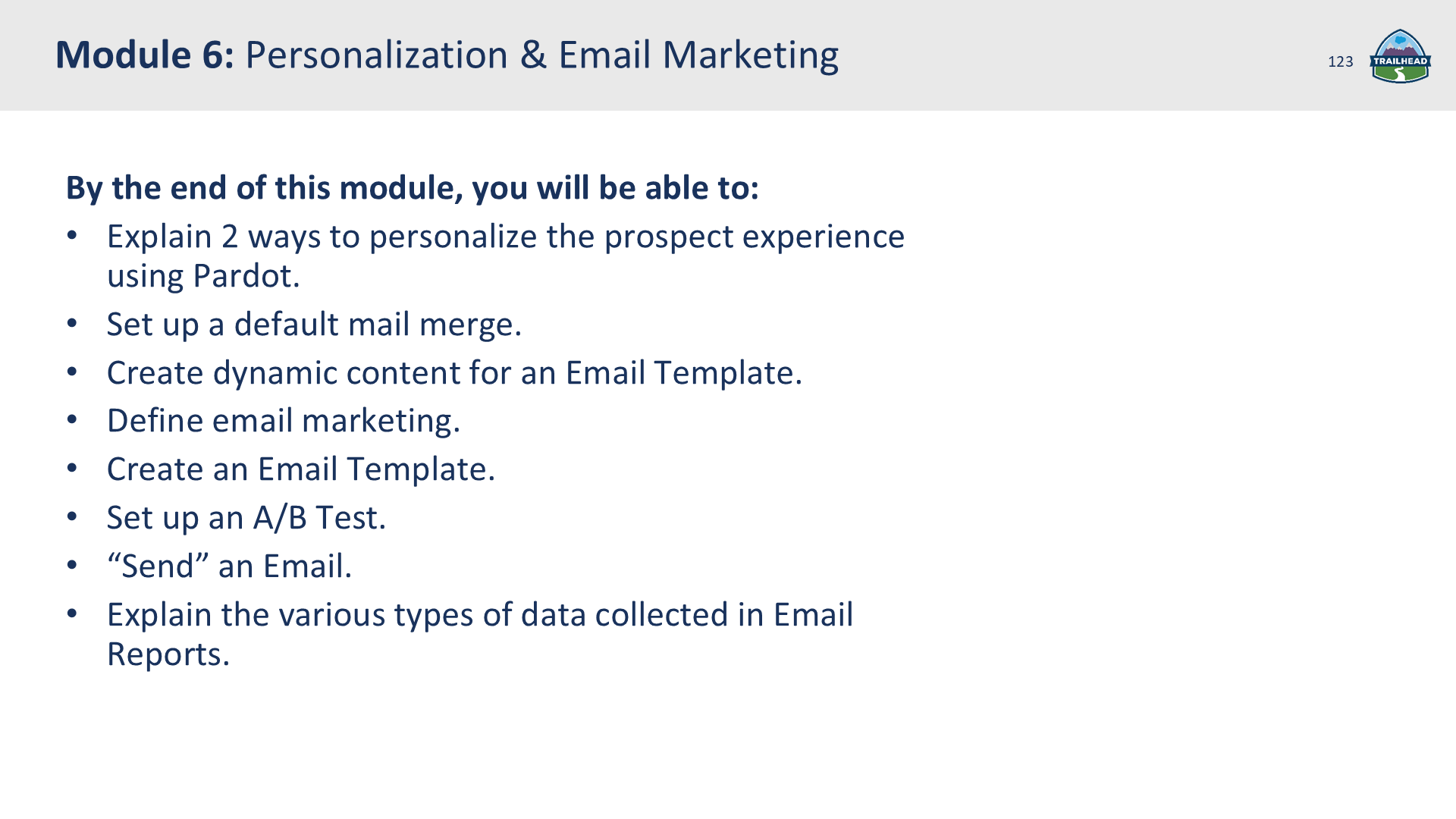 Module 6: Personalization & Email Marketing