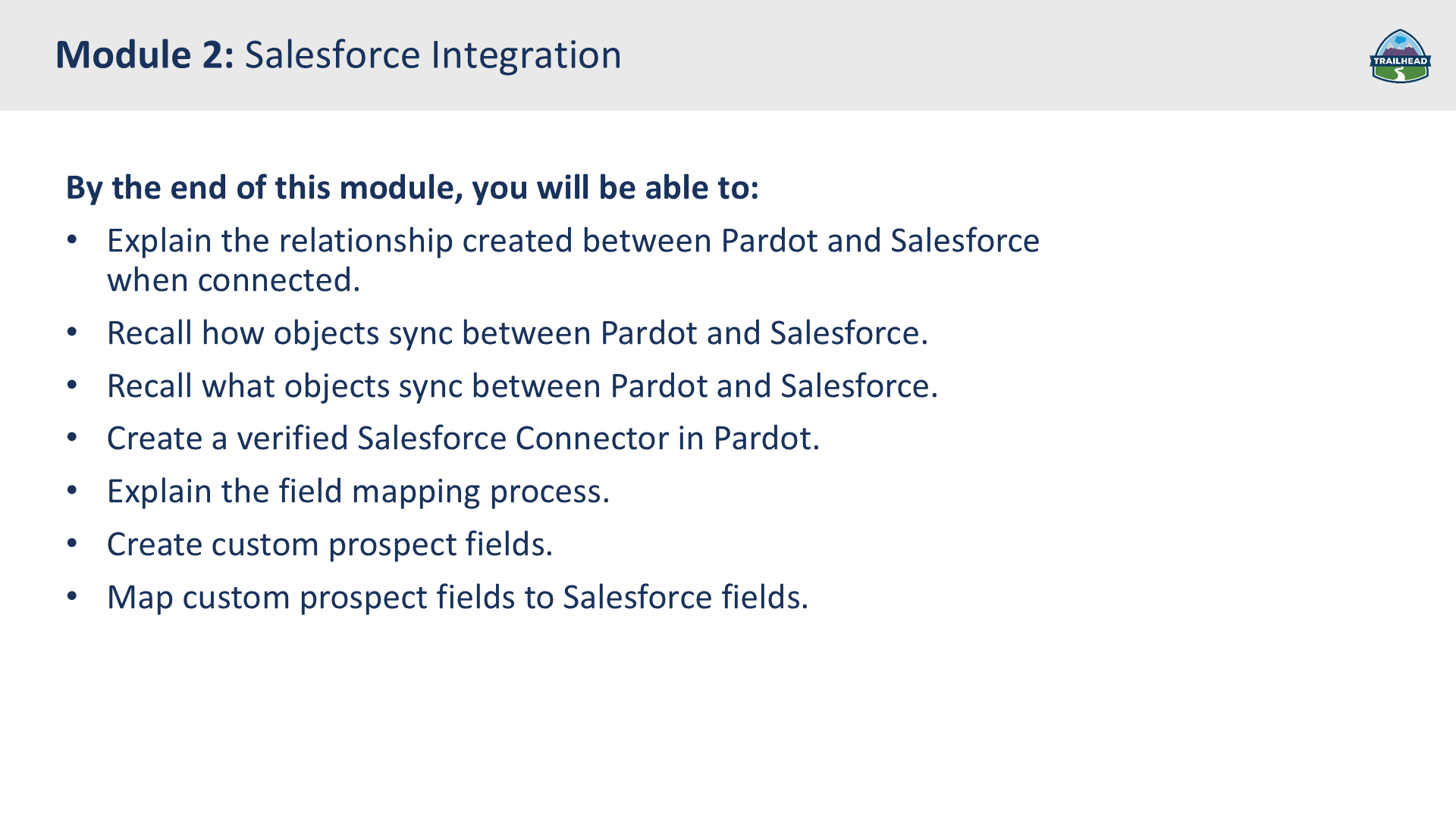 Module 2: Salesforce Integration