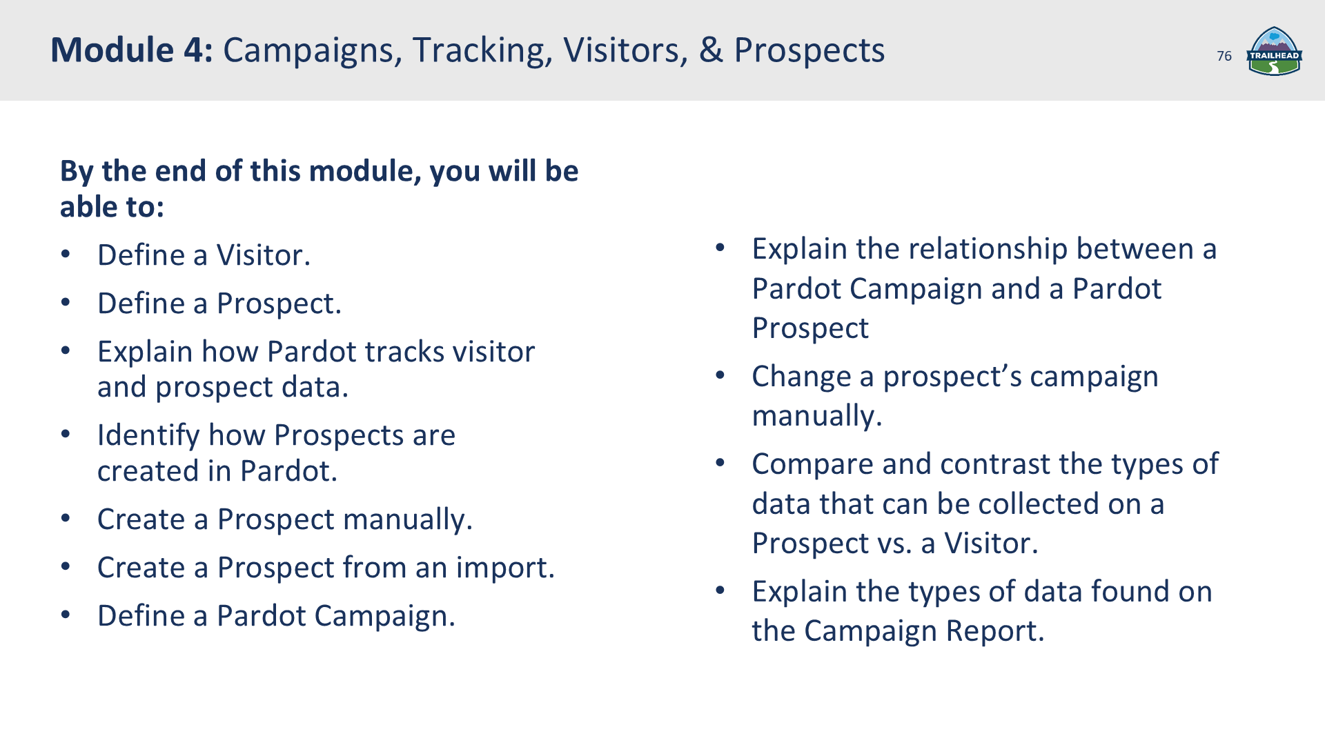 Module 4: Campaigns, Tracking, Visitors, & Prospects