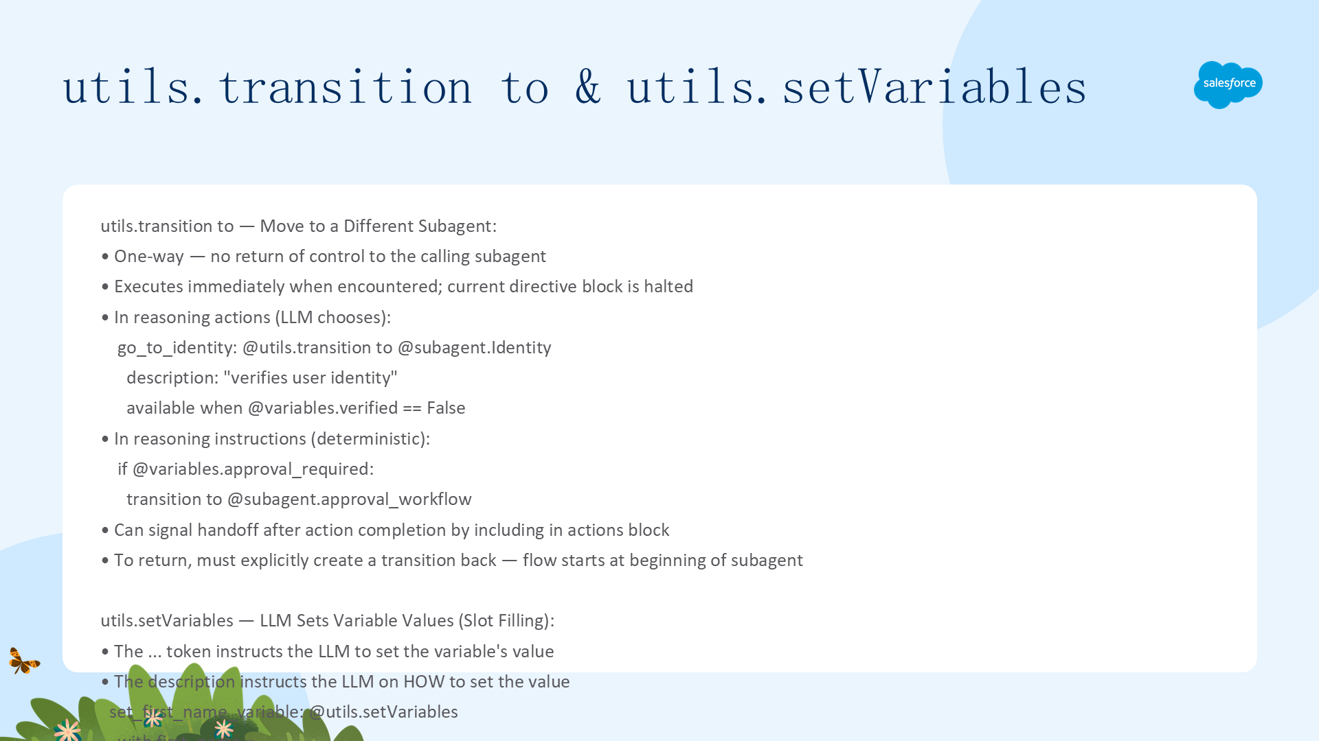 transition to 和 setVariables