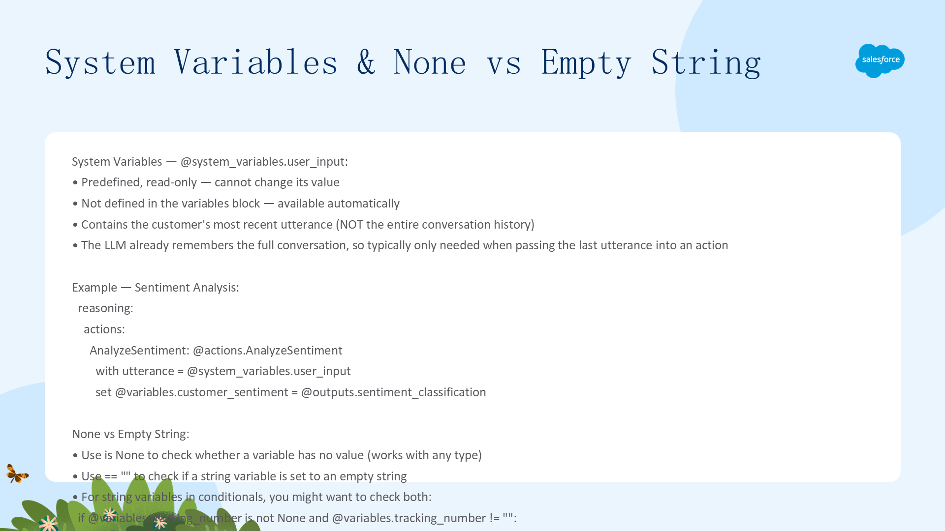 系统变量和 None vs Empty