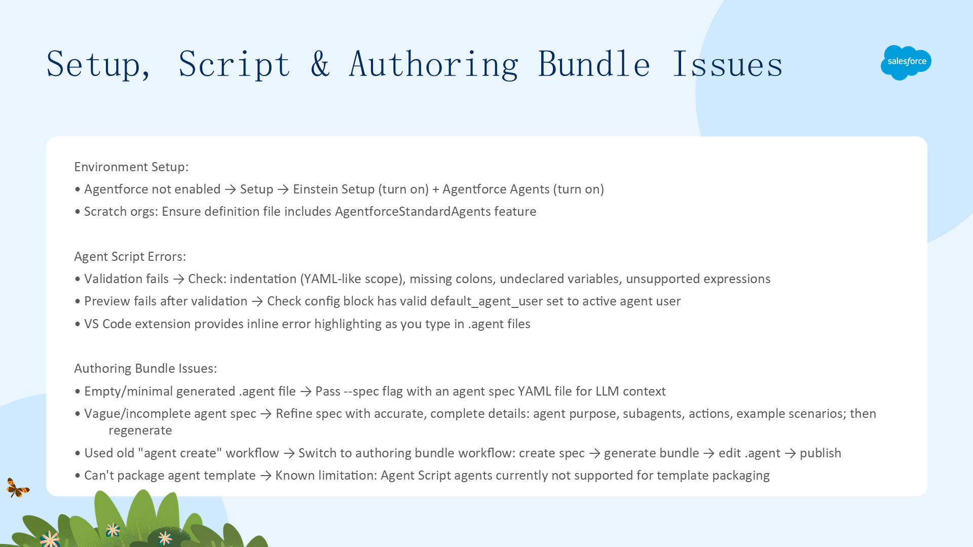 设置、脚本和 Bundle 问题