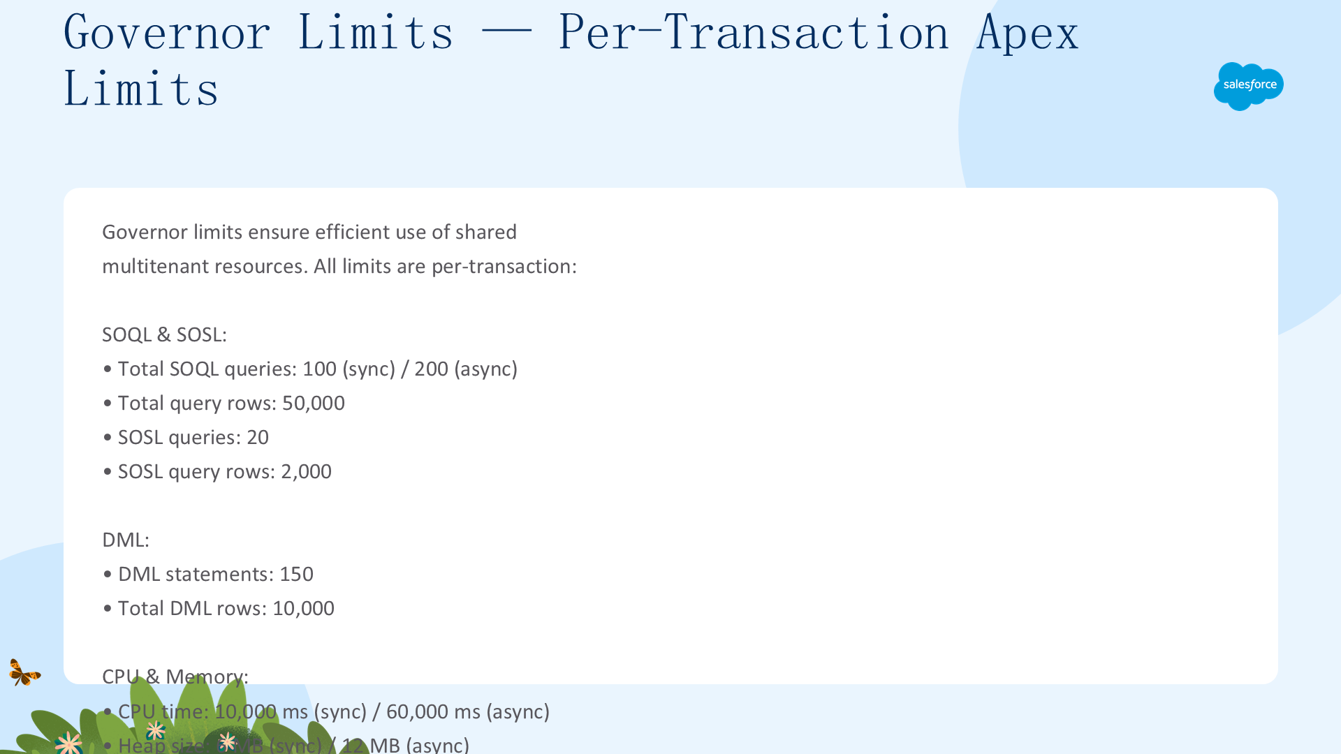 Governor Limits