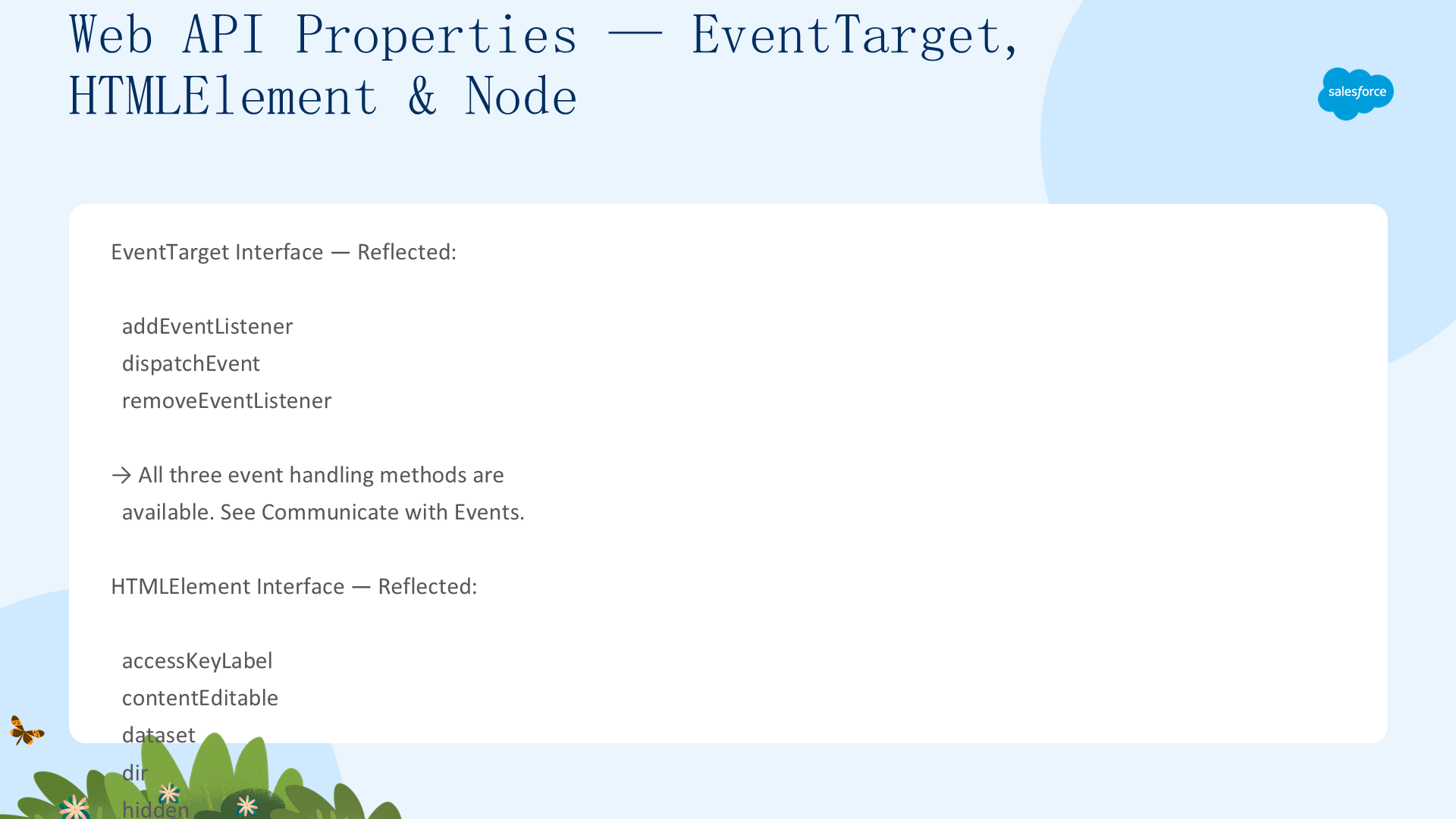 EventTarget、HTMLElement 和 Node