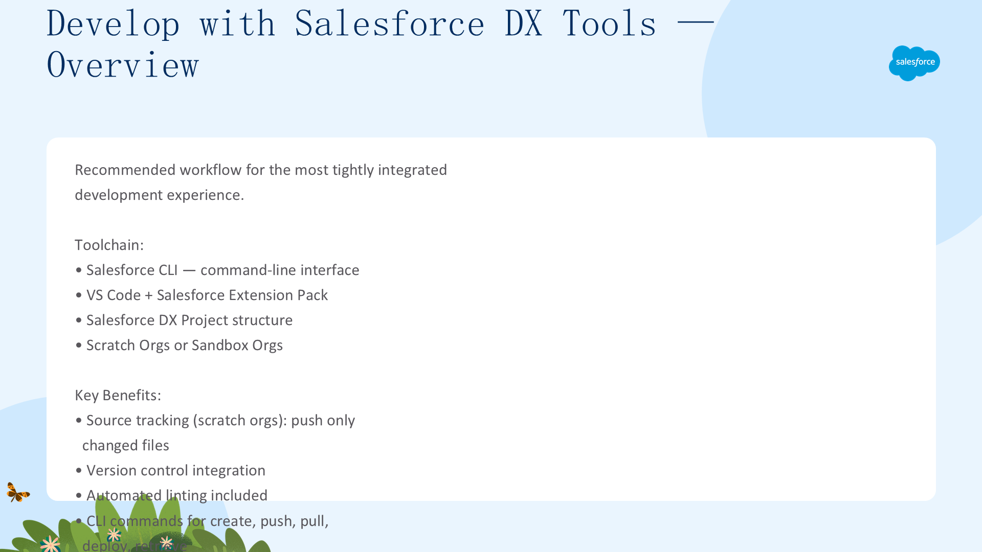 使用 Salesforce DX 工具开发